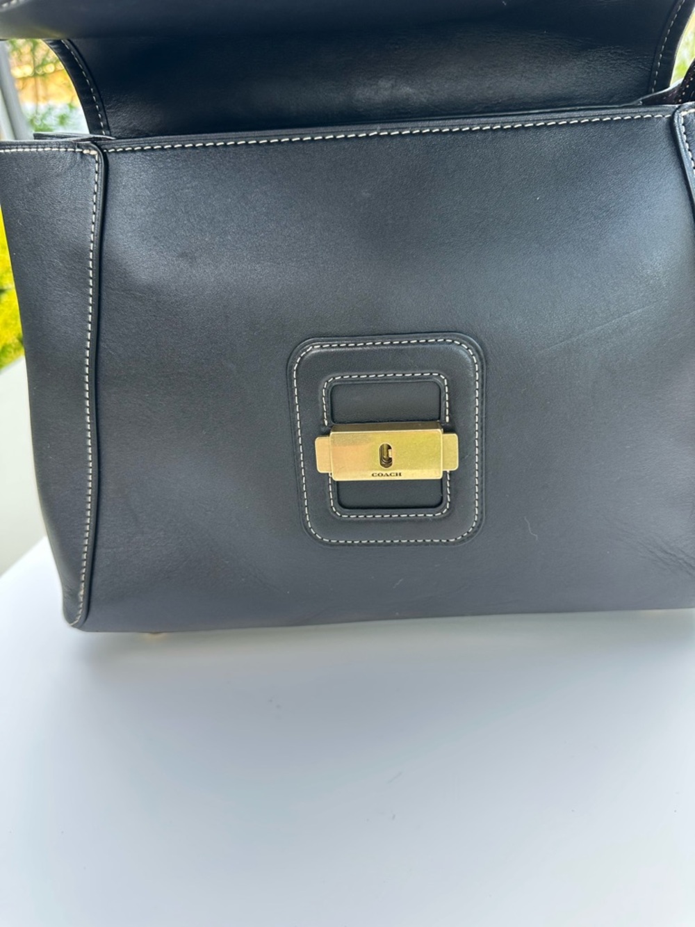 Coach Black courier carryall Leather Top-Handle Satchel - Picture 10 of 11